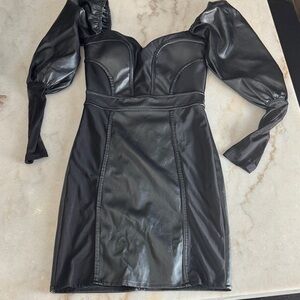 Goth glam pu dress xs small